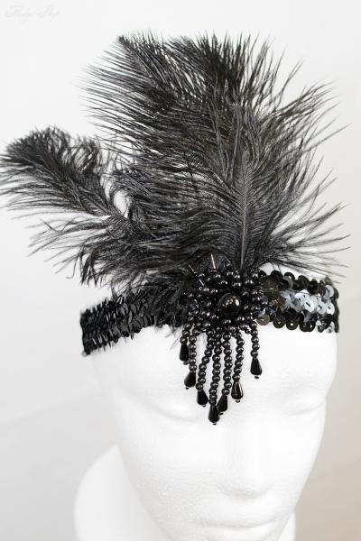 20er-Jahre Pailletten-Stirnband „Gatsby Glamour“